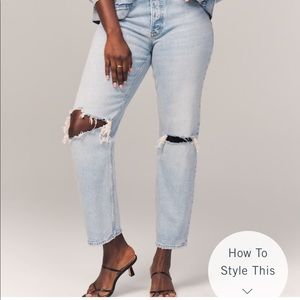 ABERCROMBIE & FITCH CURVE LOVE DAD JEANS